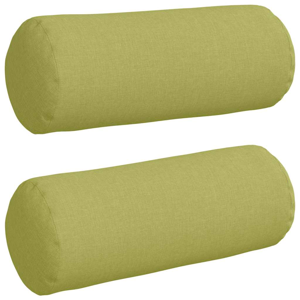 vidaXL Poduszki Wałkowe 2 pcs Jasnozielony Ø 15 x 40 cm tkanina
