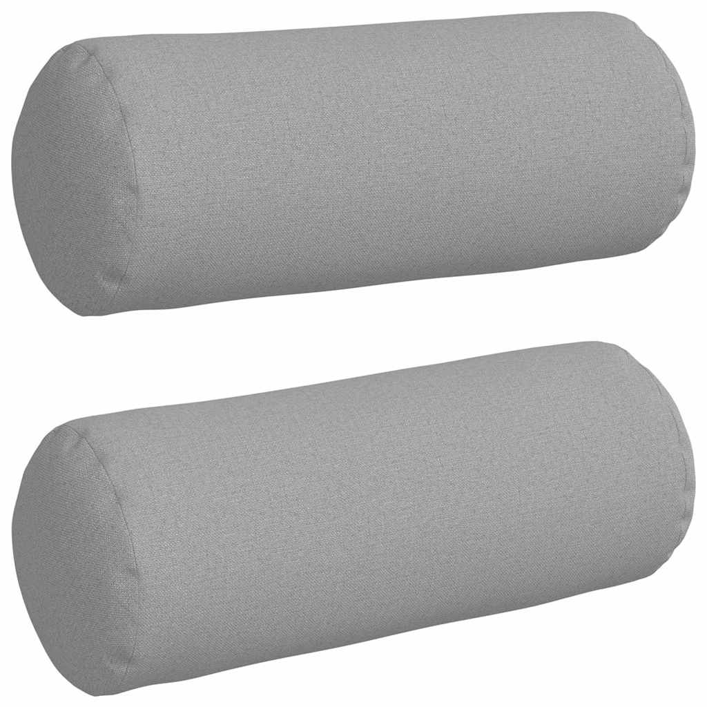 vidaXL Poduszki Wałkowe 2 pcs Szary chmur Ø 15 x 40 cm tkanina