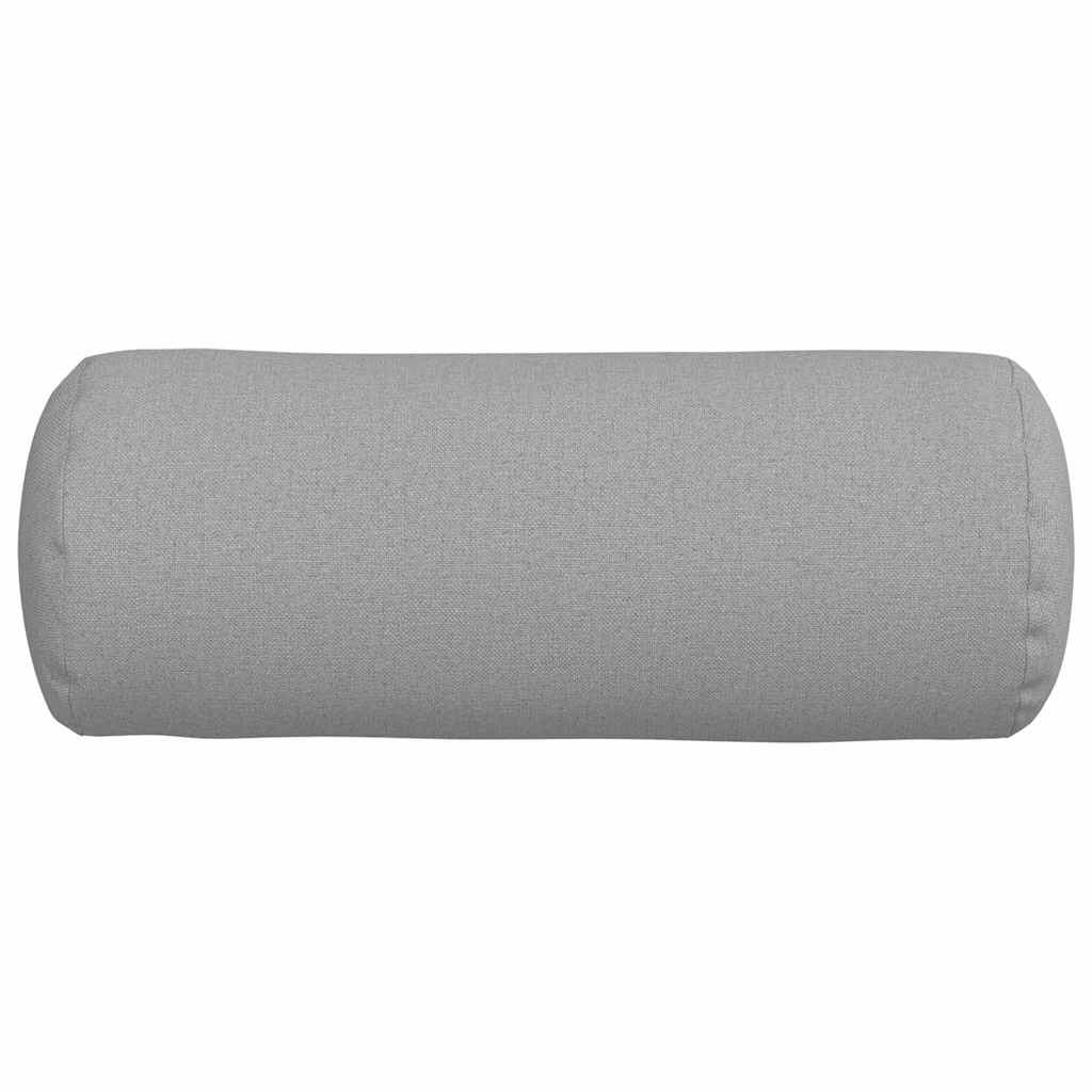 vidaXL Poduszki Wałkowe 2 pcs Szary chmur Ø 15 x 40 cm tkanina