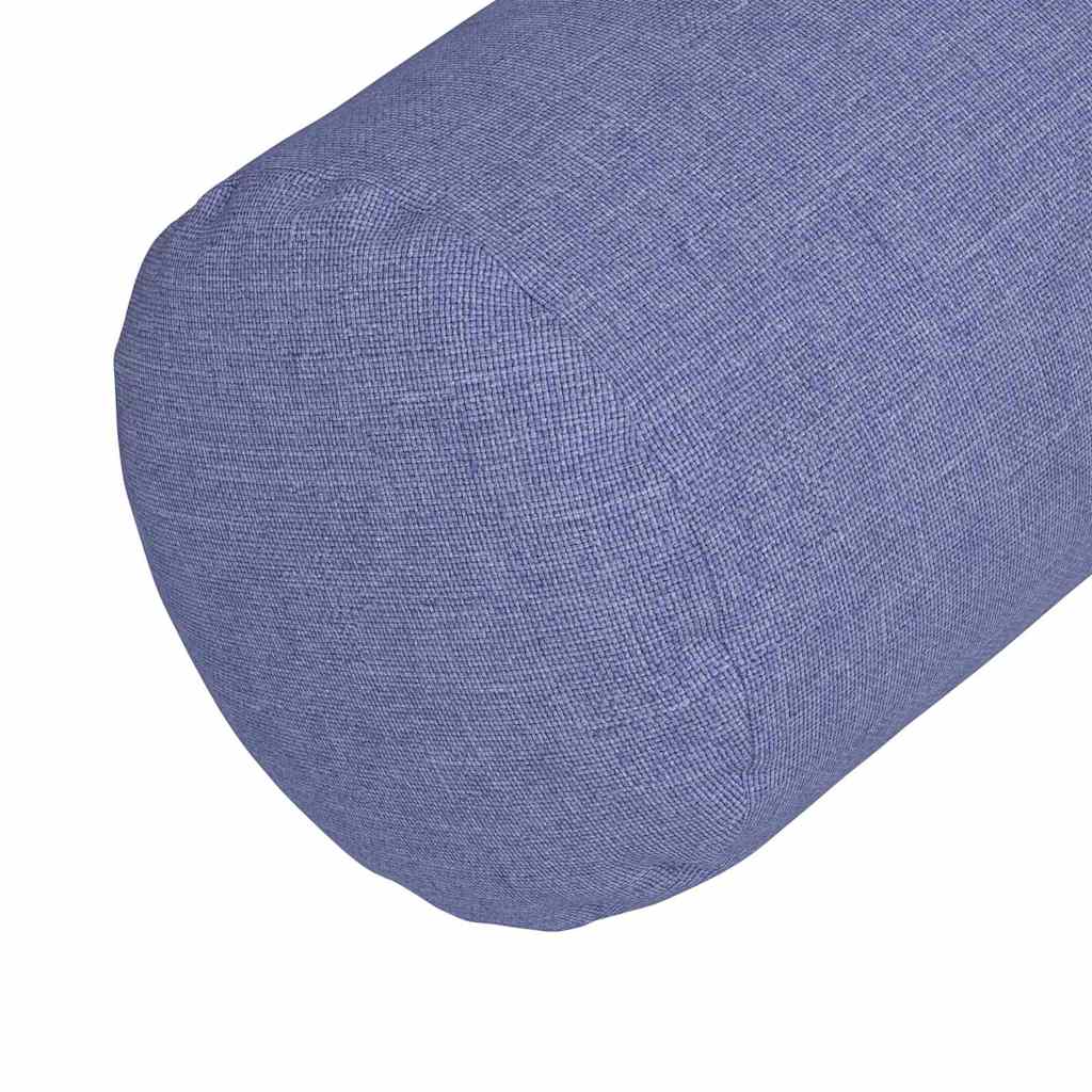vidaXL Poduszki Wałkowe 2 pcs Niebieski dżins Ø 15 x 40 cm tkanina
