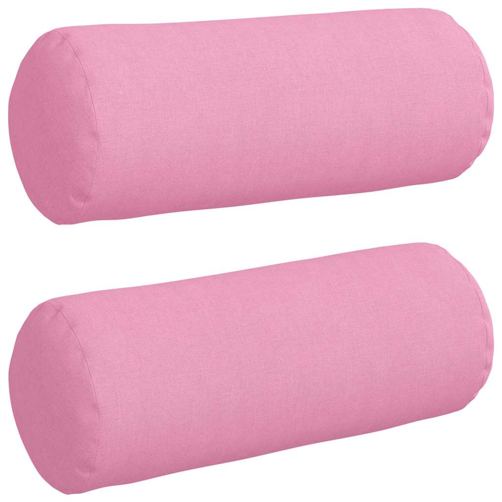 vidaXL Poduszki Wałkowe 2 pcs Różowy Ø 15 x 40 cm tkanina