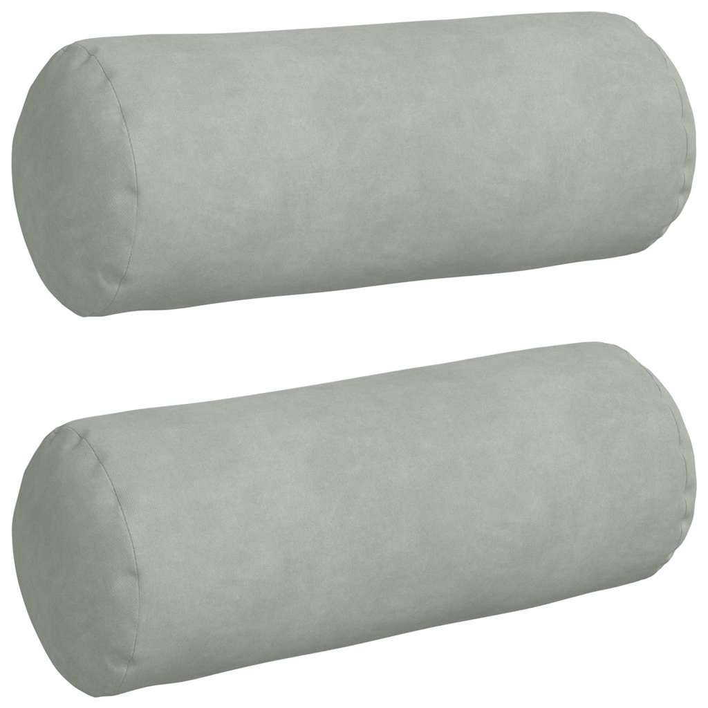 vidaXL Poduszki Wałkowe 2 pcs Jasnoszary Ø 15 x 40 cm