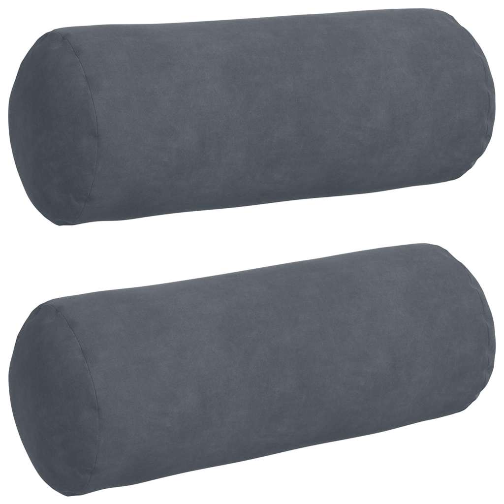 vidaXL Poduszki Wałkowe 2 pcs Ciemnoszary Ø 15 x 40 cm