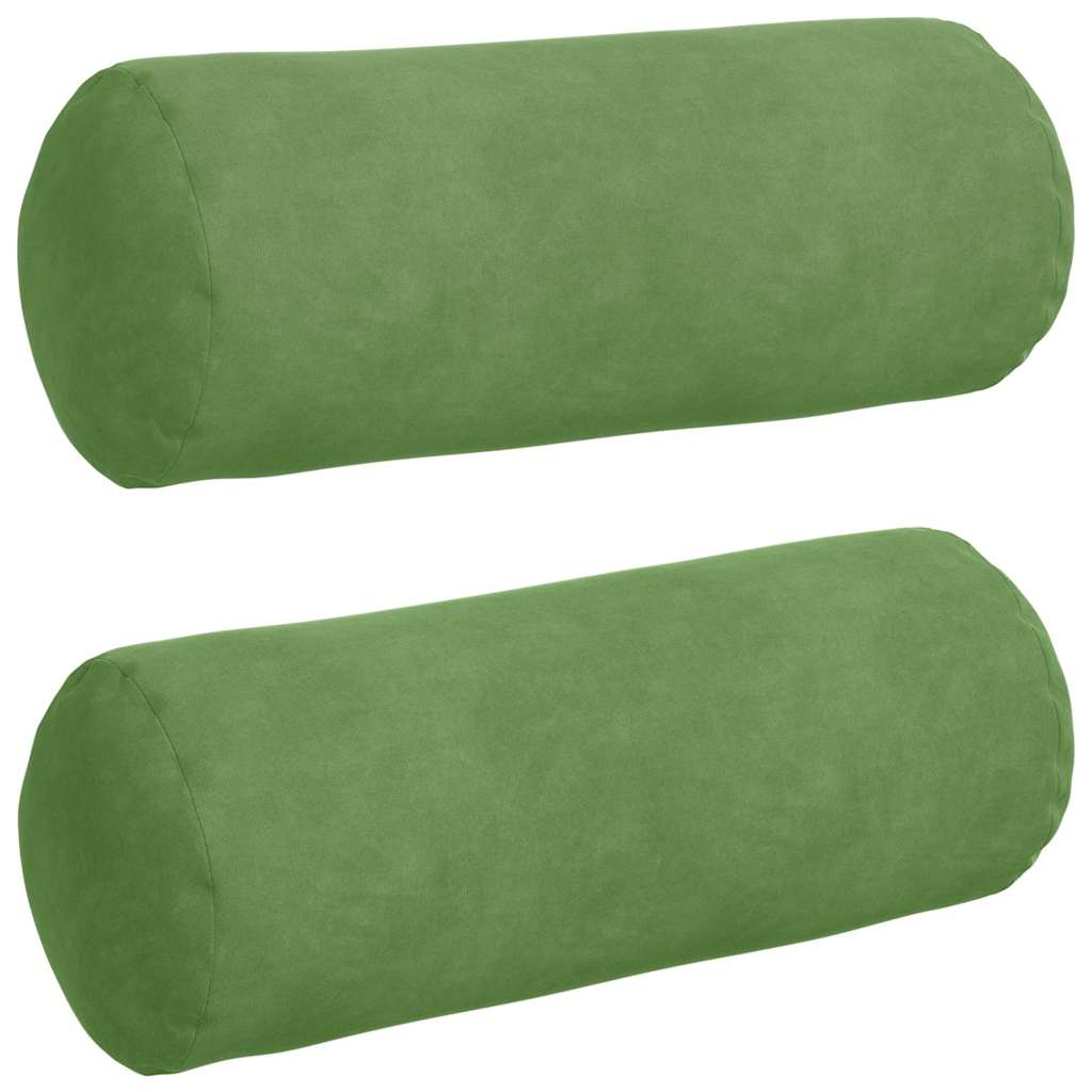 vidaXL Poduszki Wałkowe 2 pcs Jasnozielony Ø 15 x 40 cm