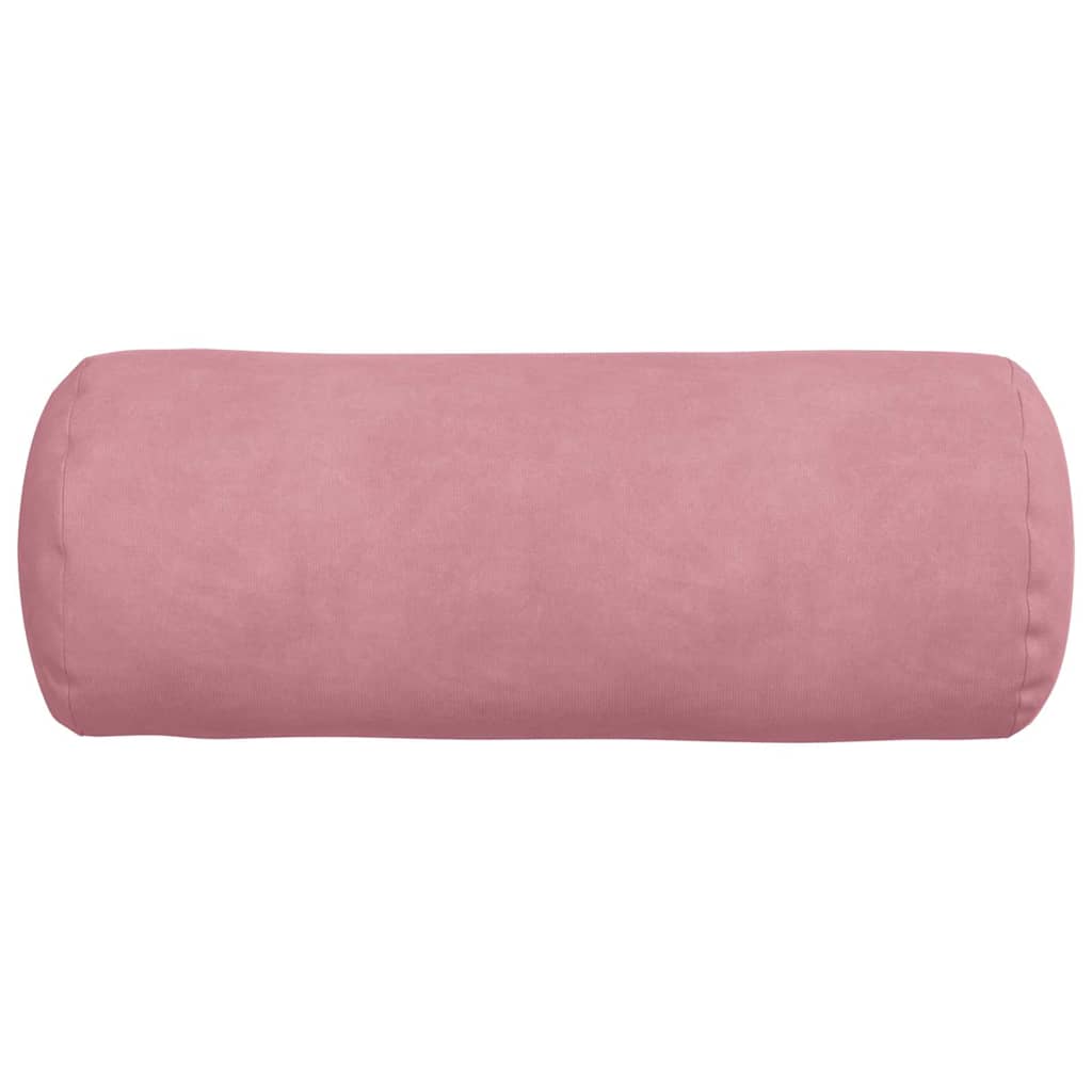 vidaXL Poduszki Wałkowe 2 pcs Różowy Ø 15 x 40 cm Tkanina sztruksowa