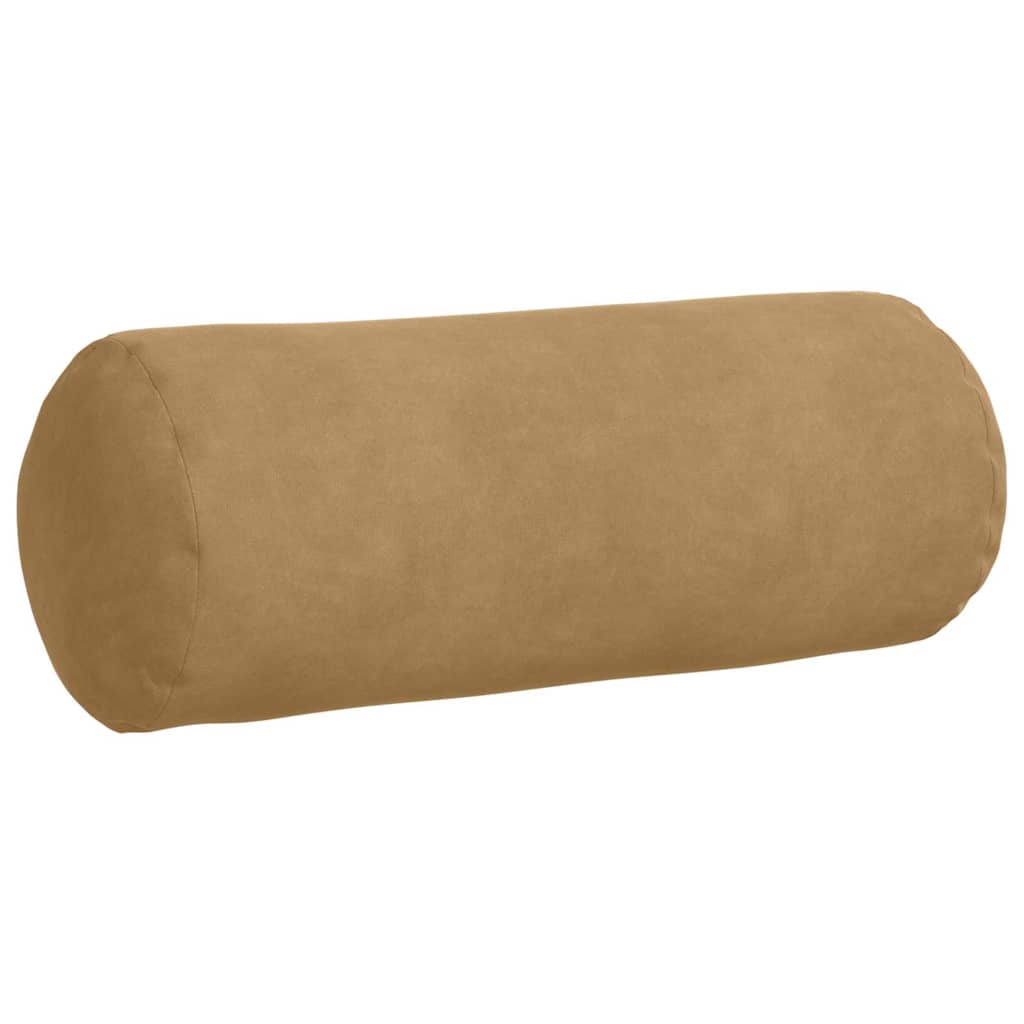 vidaXL Poduszki Wałkowe 2 pcs Brązowy Ø 15 x 40 cm Tkanina sztruksowa