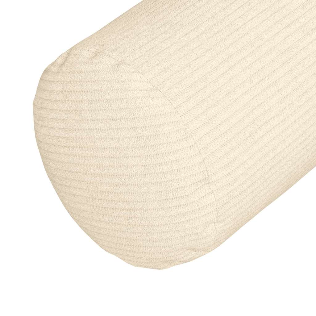 vidaXL Poduszki Wałkowe 2 pcs Kremowy Ø 15 x 40 cm Tkanina sztruksowa