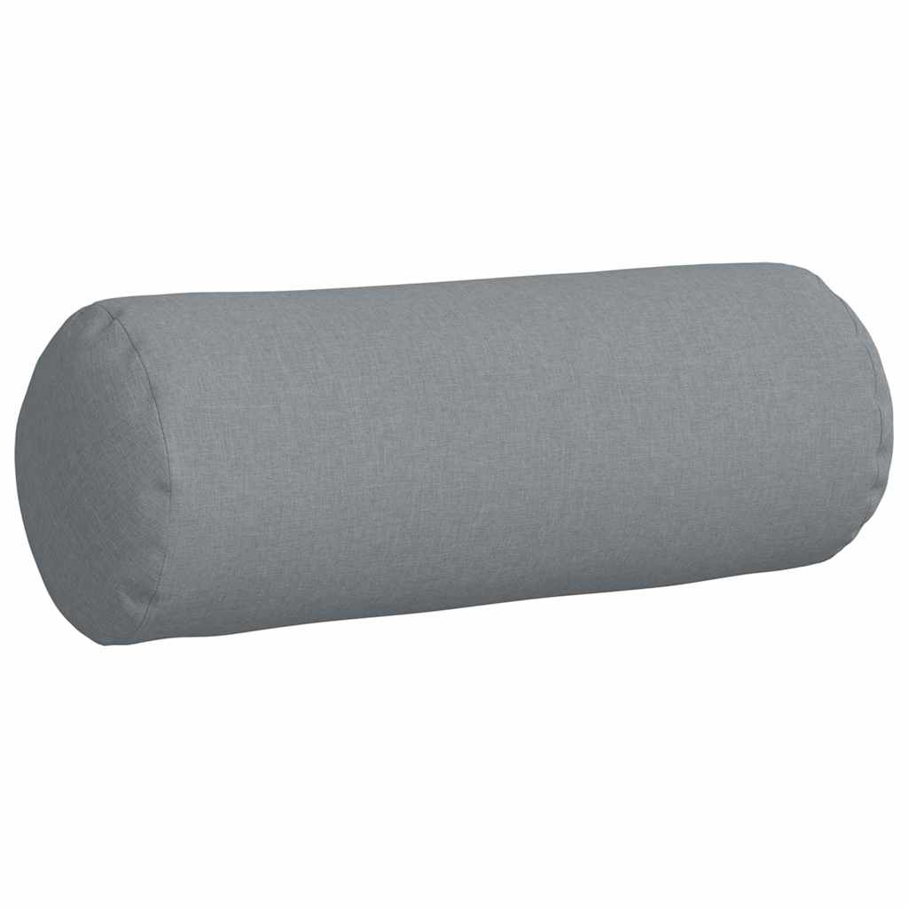vidaXL Poduszki Wałkowe 2 pcs Jasnoszary Ø 25 x 70 cm tkanina