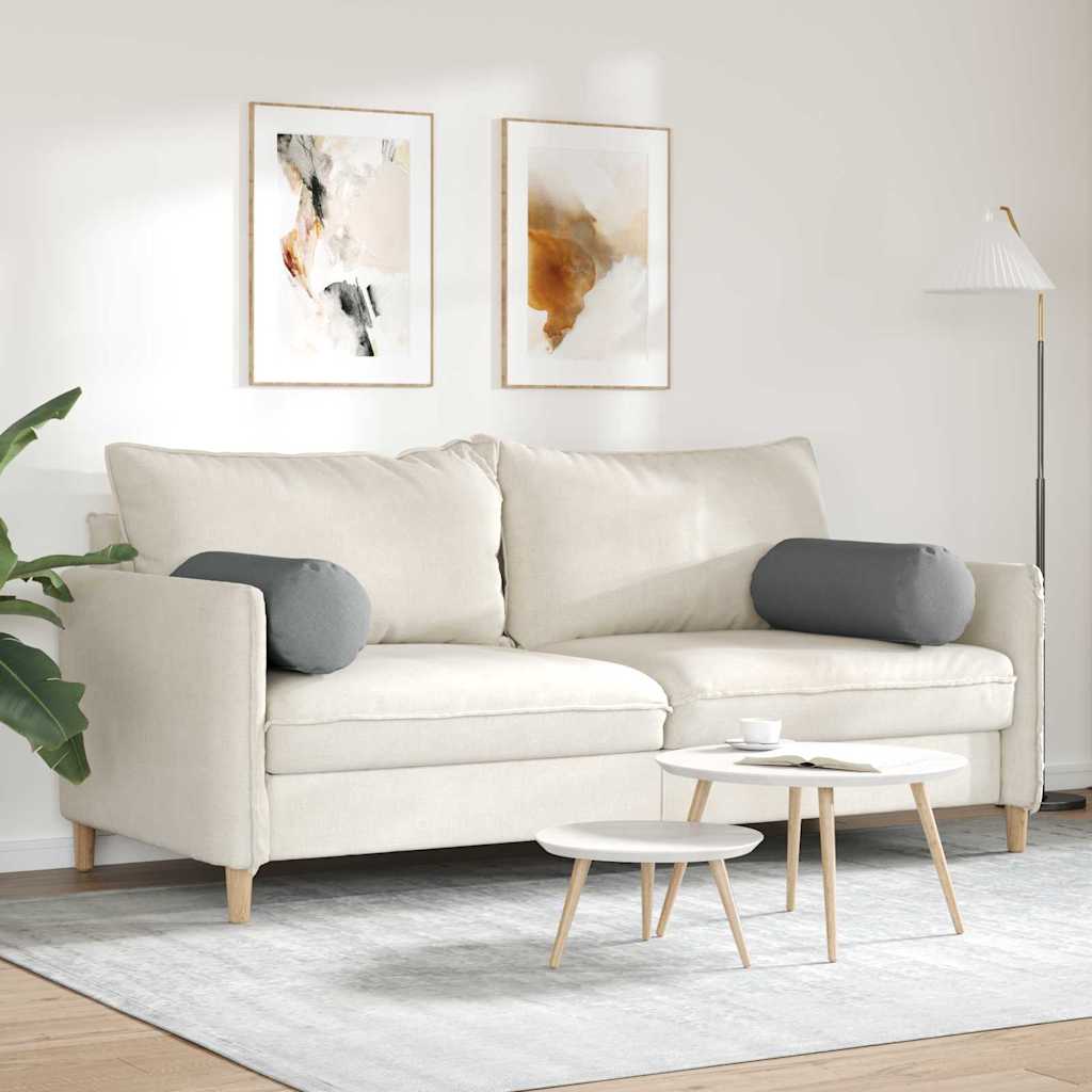 vidaXL Poduszki Wałkowe 2 pcs Ciemnoszary Ø 25 x 70 cm tkanina