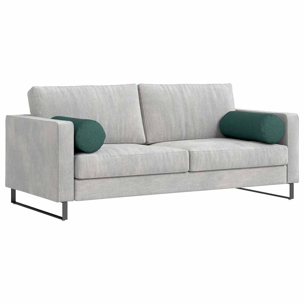 vidaXL Poduszki Wałkowe 2 pcs Ciemna zieleń Ø 25 x 70 cm tkanina