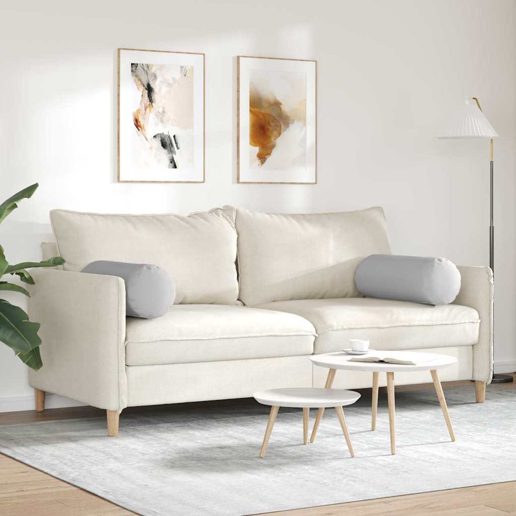 vidaXL Poduszki Wałkowe 2 pcs Szary chmur Ø 25 x 70 cm tkanina