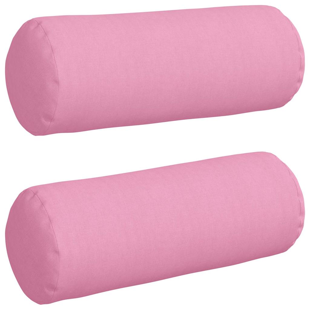 vidaXL Poduszki Wałkowe 2 pcs Różowy Ø 25 x 70 cm tkanina