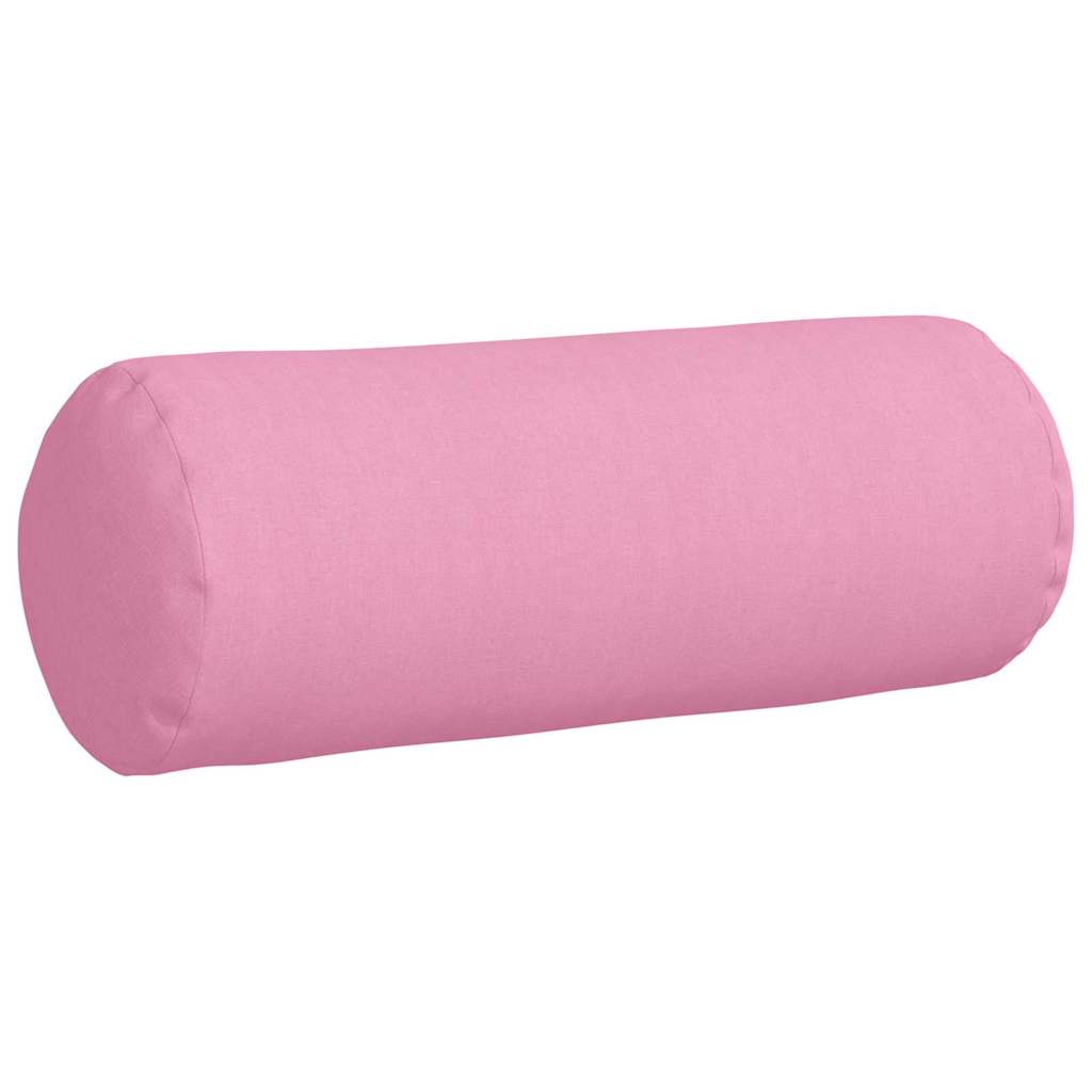 vidaXL Poduszki Wałkowe 2 pcs Różowy Ø 25 x 70 cm tkanina
