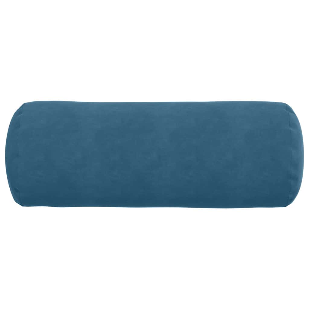 vidaXL Poduszki Wałkowe 2 pcs Niebieski Ø 25 x 70 cm
