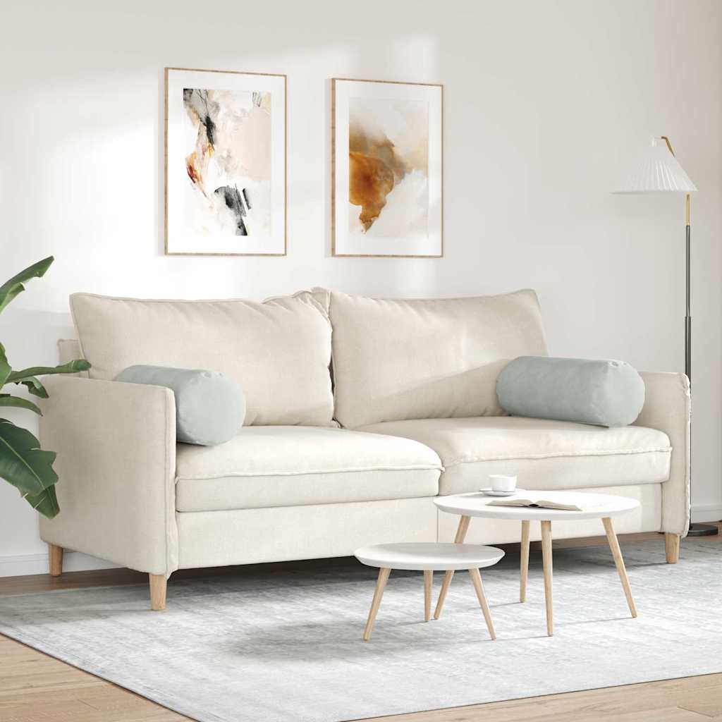 vidaXL Poduszki Wałkowe 2 pcs Jasnoszary Ø 25 x 70 cm