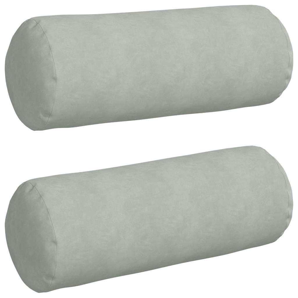 vidaXL Poduszki Wałkowe 2 pcs Jasnoszary Ø 25 x 70 cm