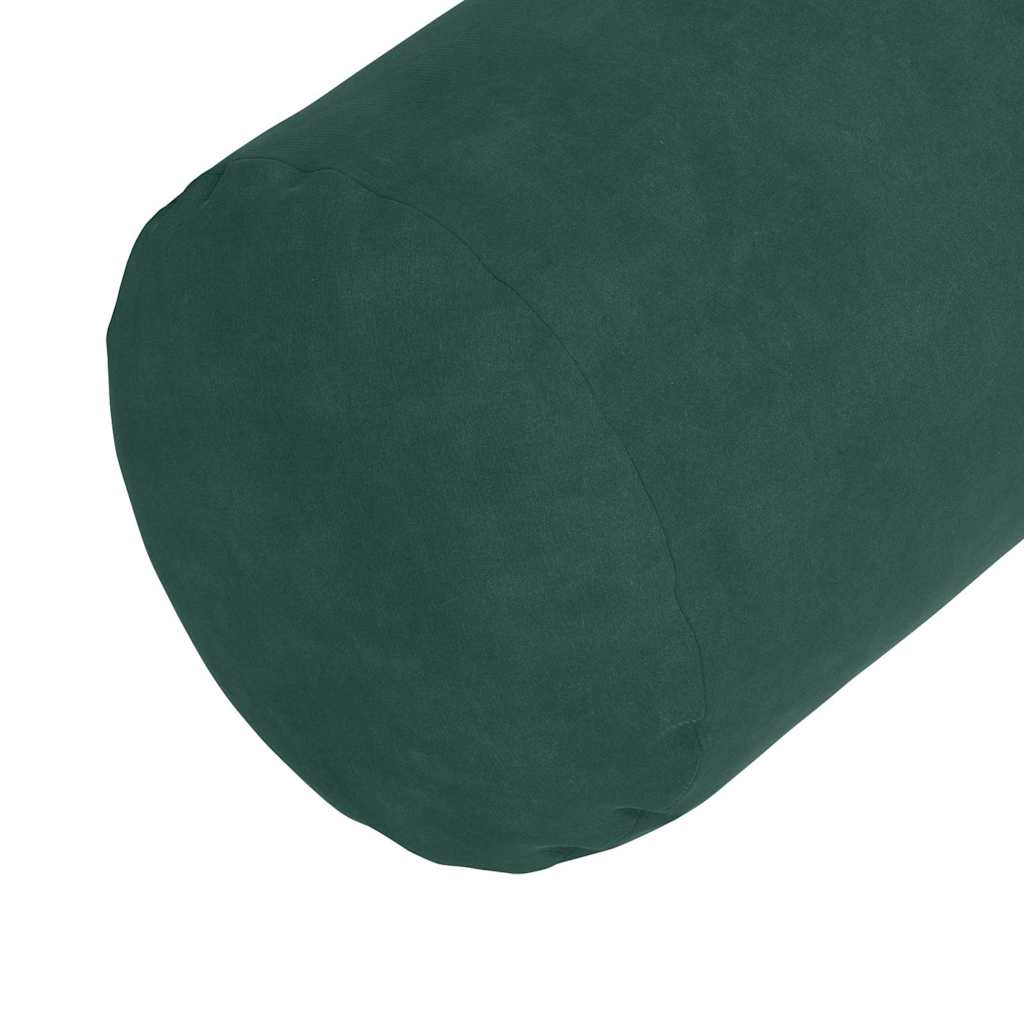 vidaXL Poduszki Wałkowe 2 pcs Ciemna zieleń Ø 25 x 70 cm