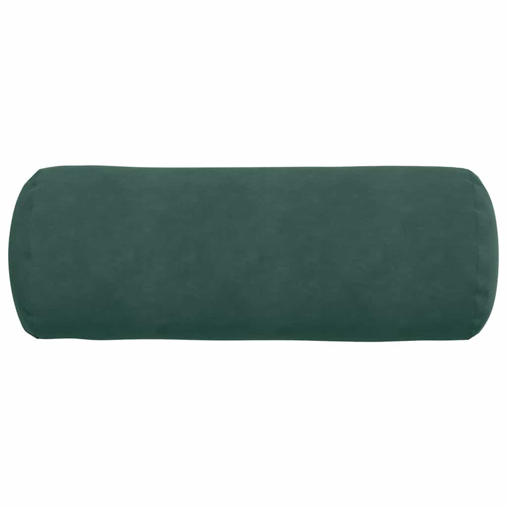 vidaXL Poduszki Wałkowe 2 pcs Ciemna zieleń Ø 25 x 70 cm