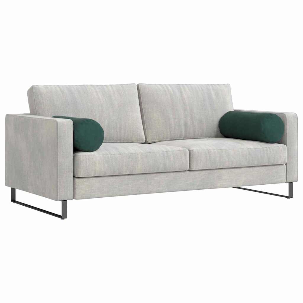 vidaXL Poduszki Wałkowe 2 pcs Ciemna zieleń Ø 25 x 70 cm