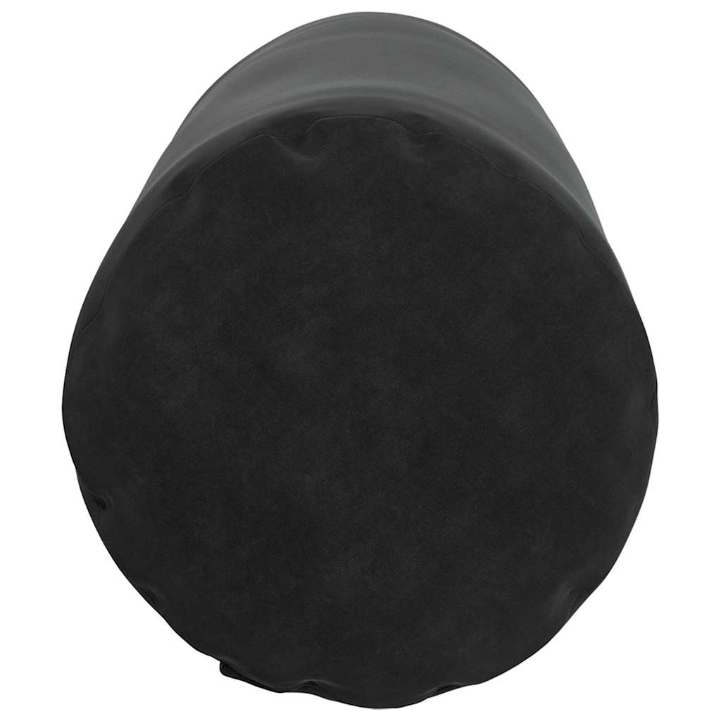 vidaXL Poduszki Wałkowe 2 pcs Czarny Ø 25 x 70 cm Tkanina sztruksowa