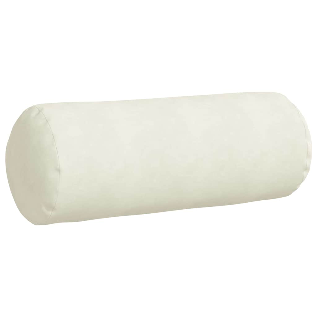 vidaXL Poduszki Wałkowe 2 pcs Kremowy Ø 25 x 70 cm Tkanina sztruksowa