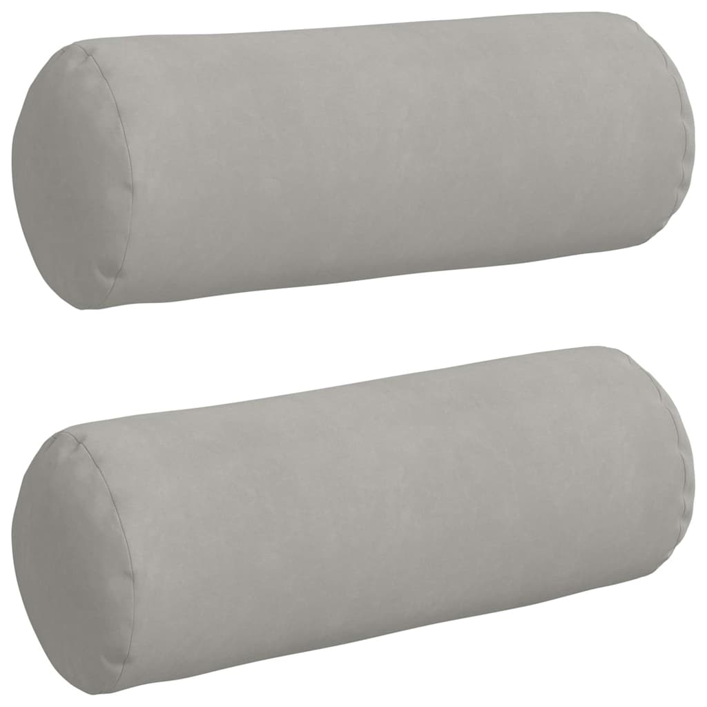vidaXL Poduszki Wałkowe 2 pcs Jasnoszary Ø 25 x 70 cm