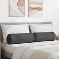 vidaXL Poduszki Wałkowe 2 pcs Ciemnoszary Ø 25 x 70 cm