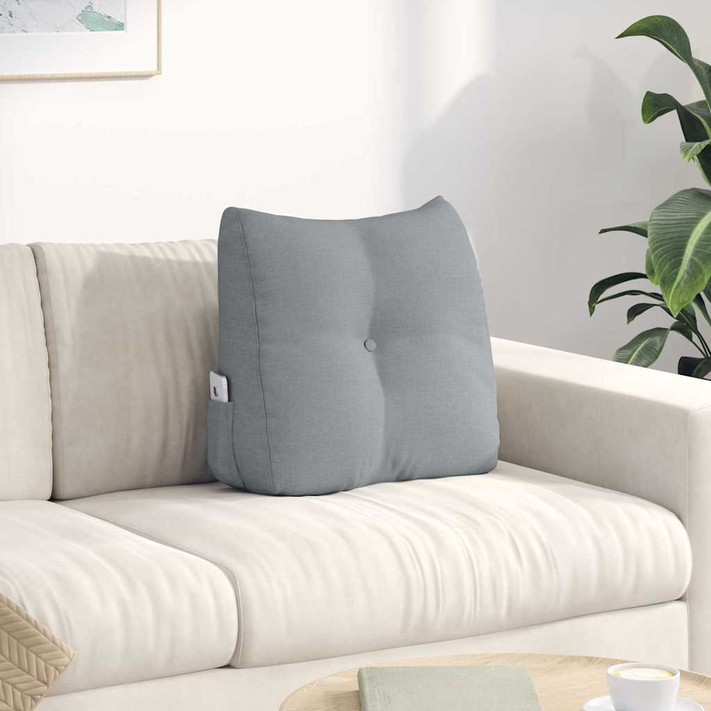 vidaXL Poduszka na plecy Jasnoszary 45 x 24 x 50 cm tkanina