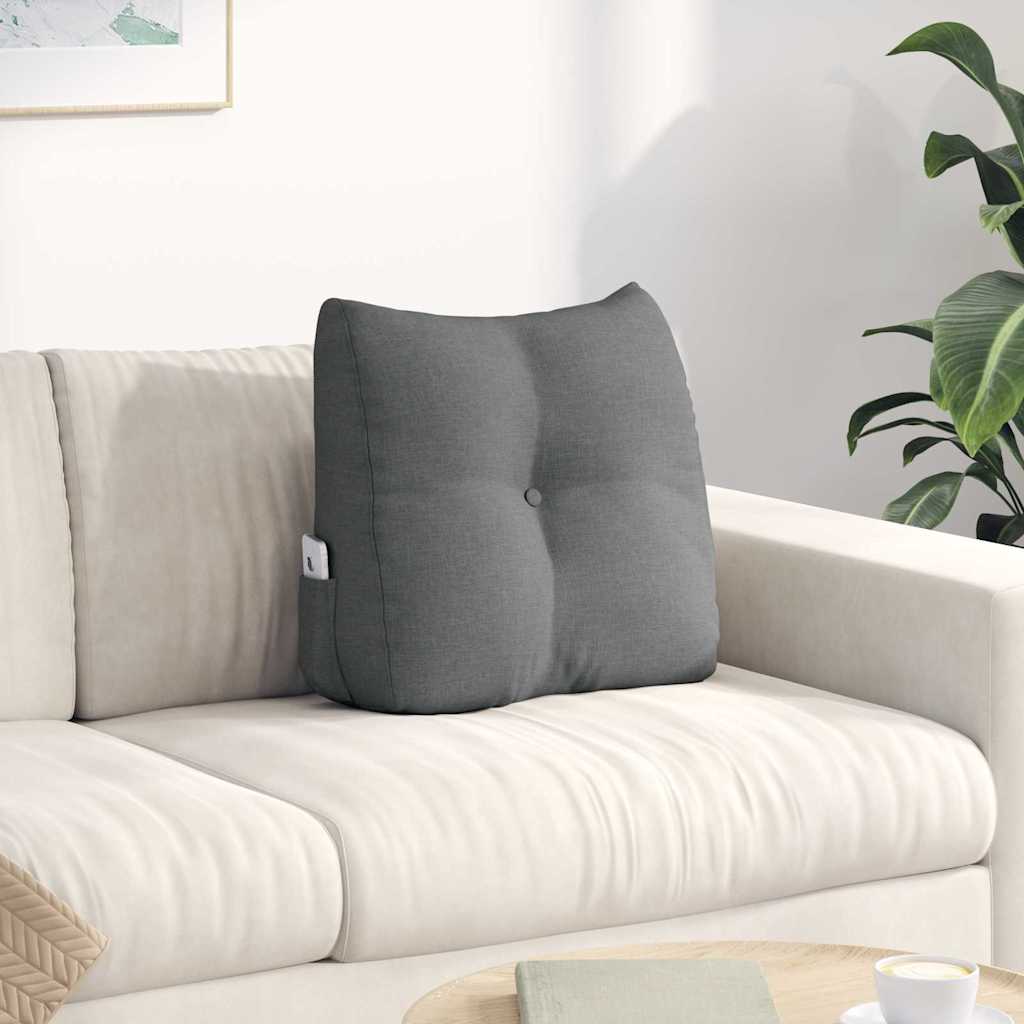 vidaXL Poduszka na plecy Ciemnoszary 45 x 24 x 50 cm tkanina
