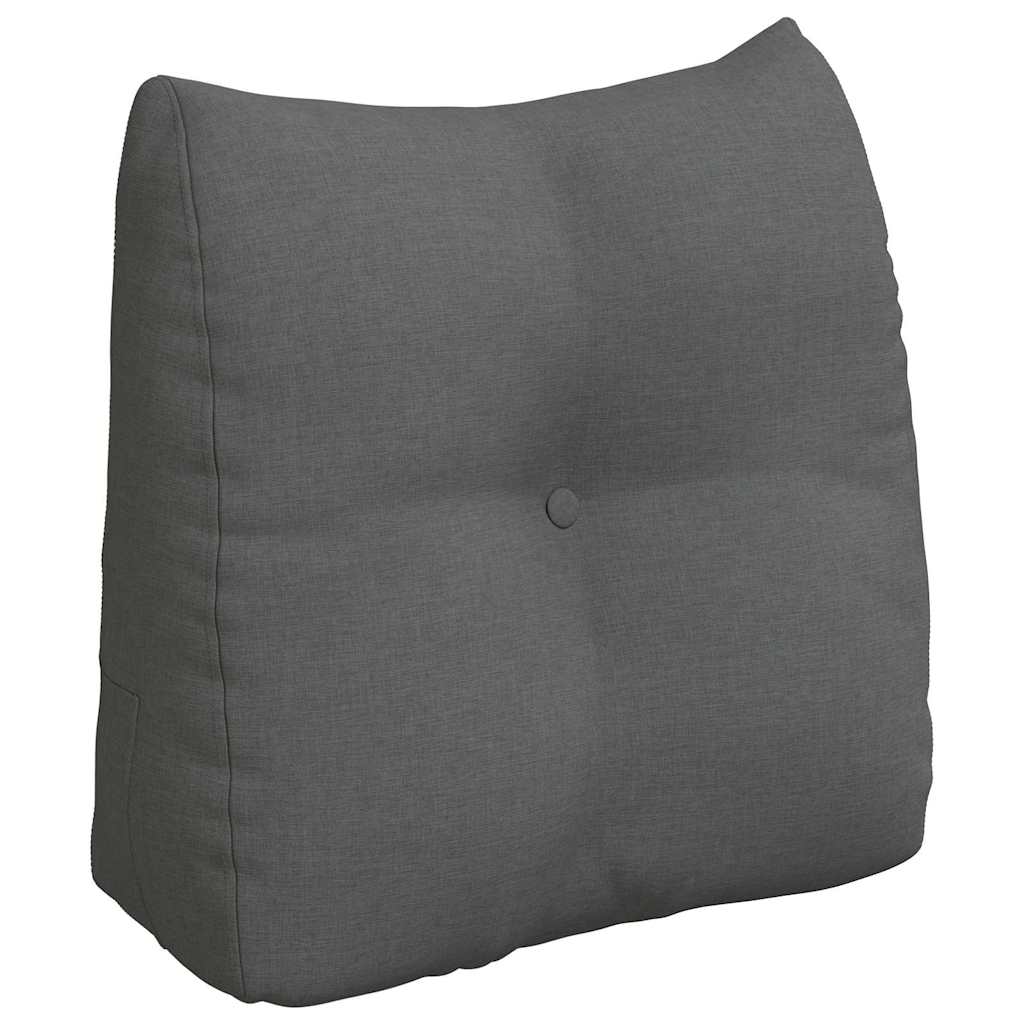 vidaXL Poduszka na plecy Ciemnoszary 45 x 24 x 50 cm tkanina