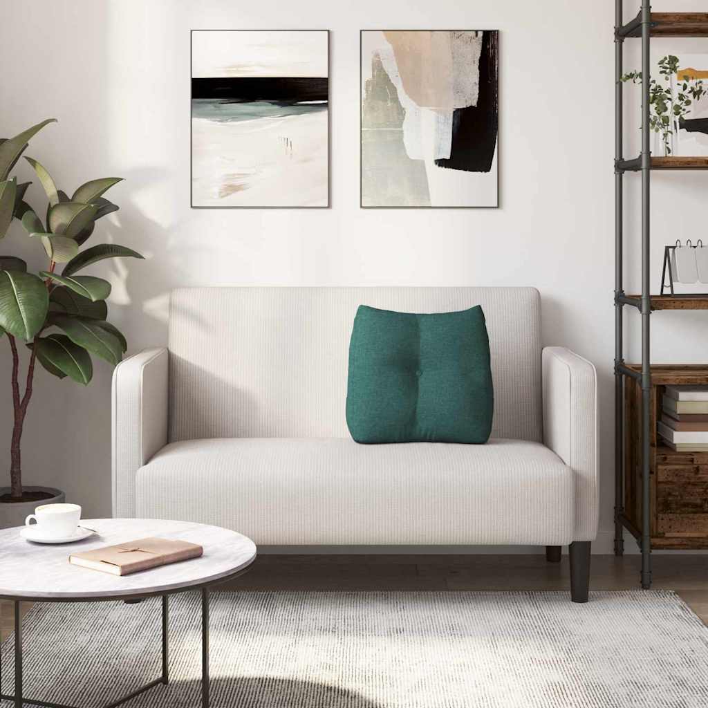 vidaXL Poduszka na plecy Ciemna zieleń 45 x 24 x 50 cm tkanina