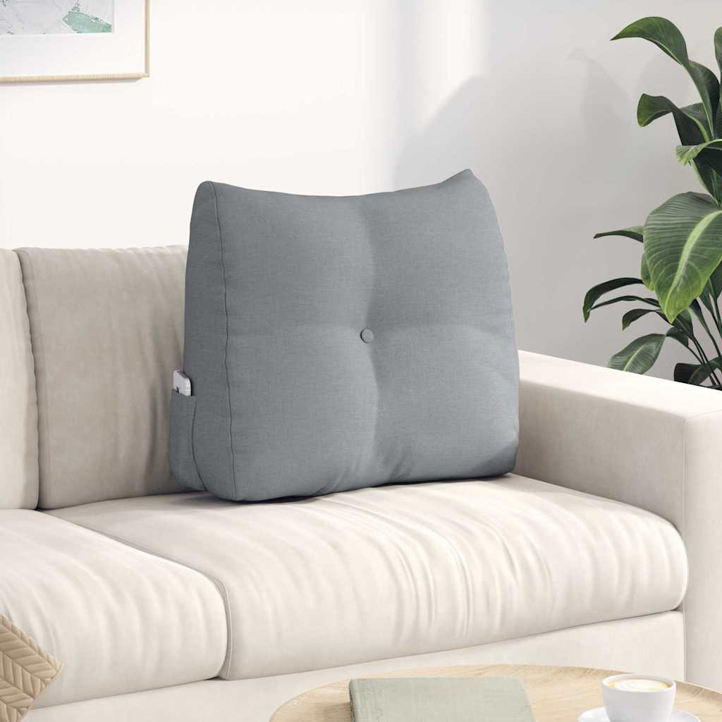 vidaXL Poduszka na plecy Jasnoszary 60 x 24 x 50 cm tkanina