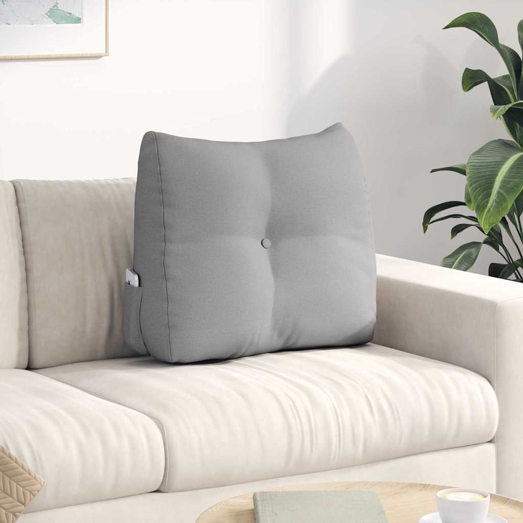 vidaXL Poduszka na plecy Szary chmur 60 x 24 x 50 cm tkanina