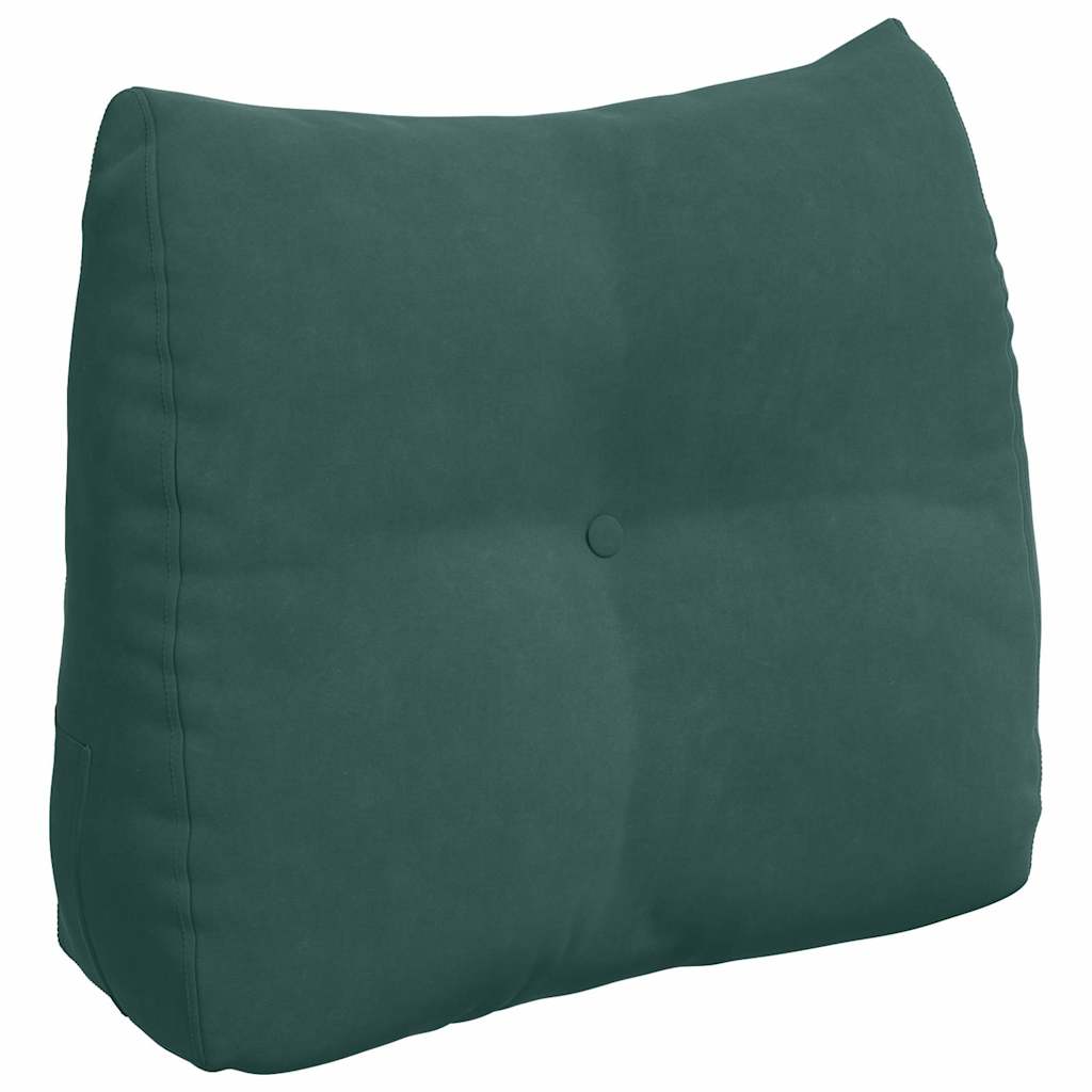 vidaXL Poduszka na plecy Ciemna zieleń 60 x 24 x 50 cm Aksamit