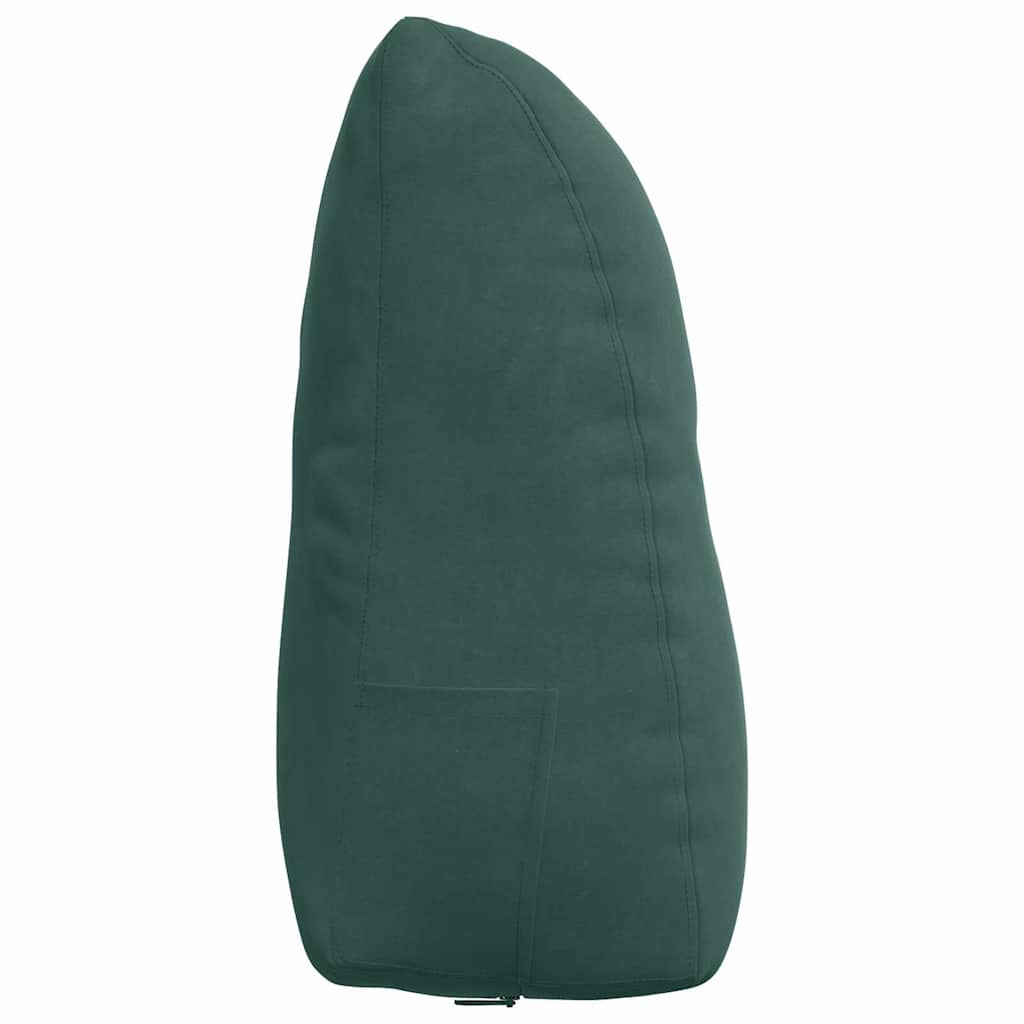 vidaXL Poduszka na plecy Ciemna zieleń 60 x 24 x 50 cm Aksamit