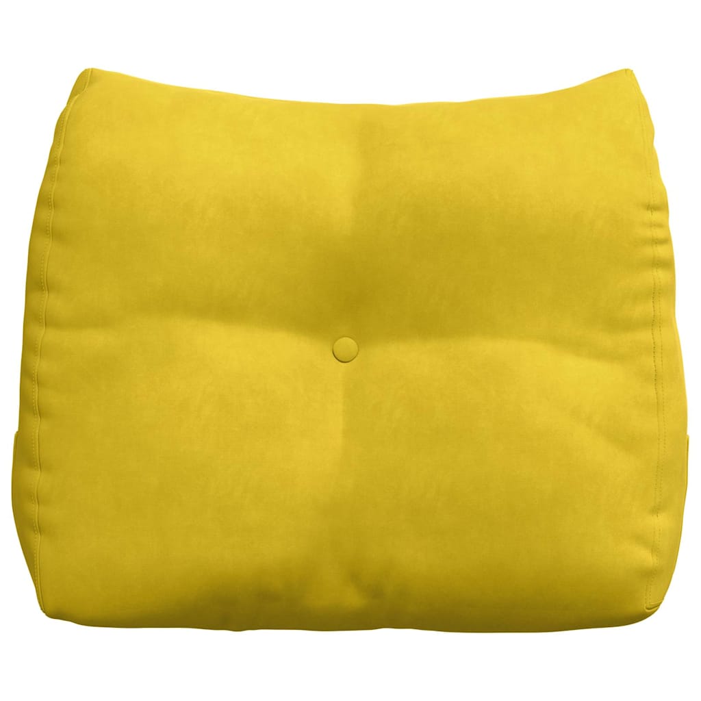 vidaXL Poduszka na plecy Żółty 60 x 24 x 50 cm Aksamit