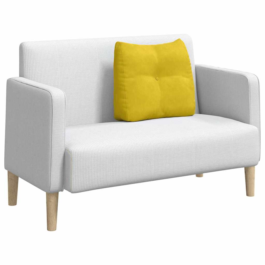 vidaXL Poduszka na plecy Żółty 60 x 24 x 50 cm Aksamit