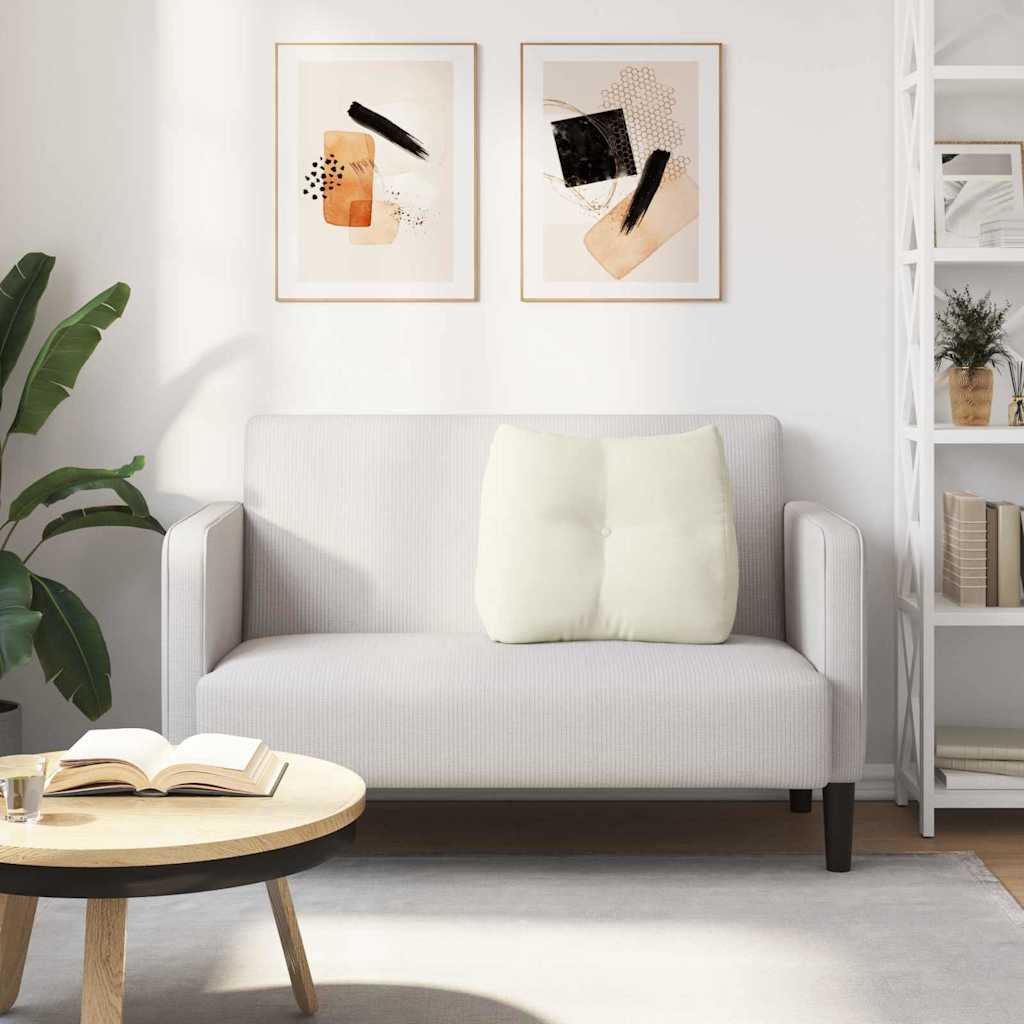 vidaXL Poduszka na plecy Kremowy 60 x 24 x 50 cm Aksamit