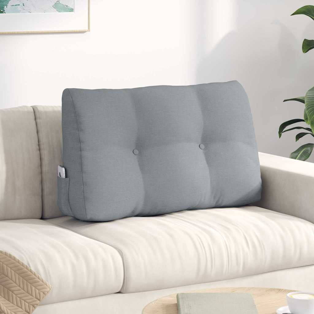 vidaXL Poduszka na plecy Jasnoszary 80 x 24 x 50 cm tkanina