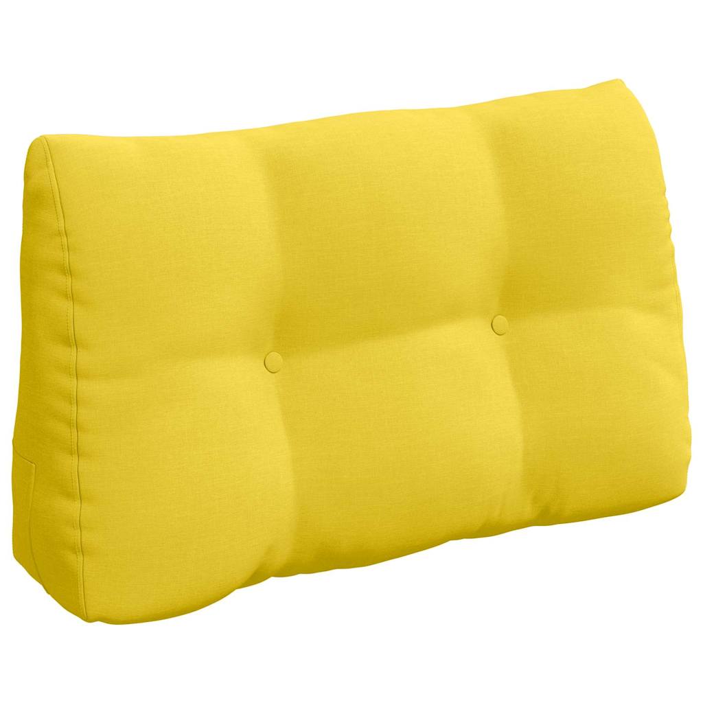 vidaXL Poduszka na plecy Jasnożółty 80 x 24 x 50 cm tkanina