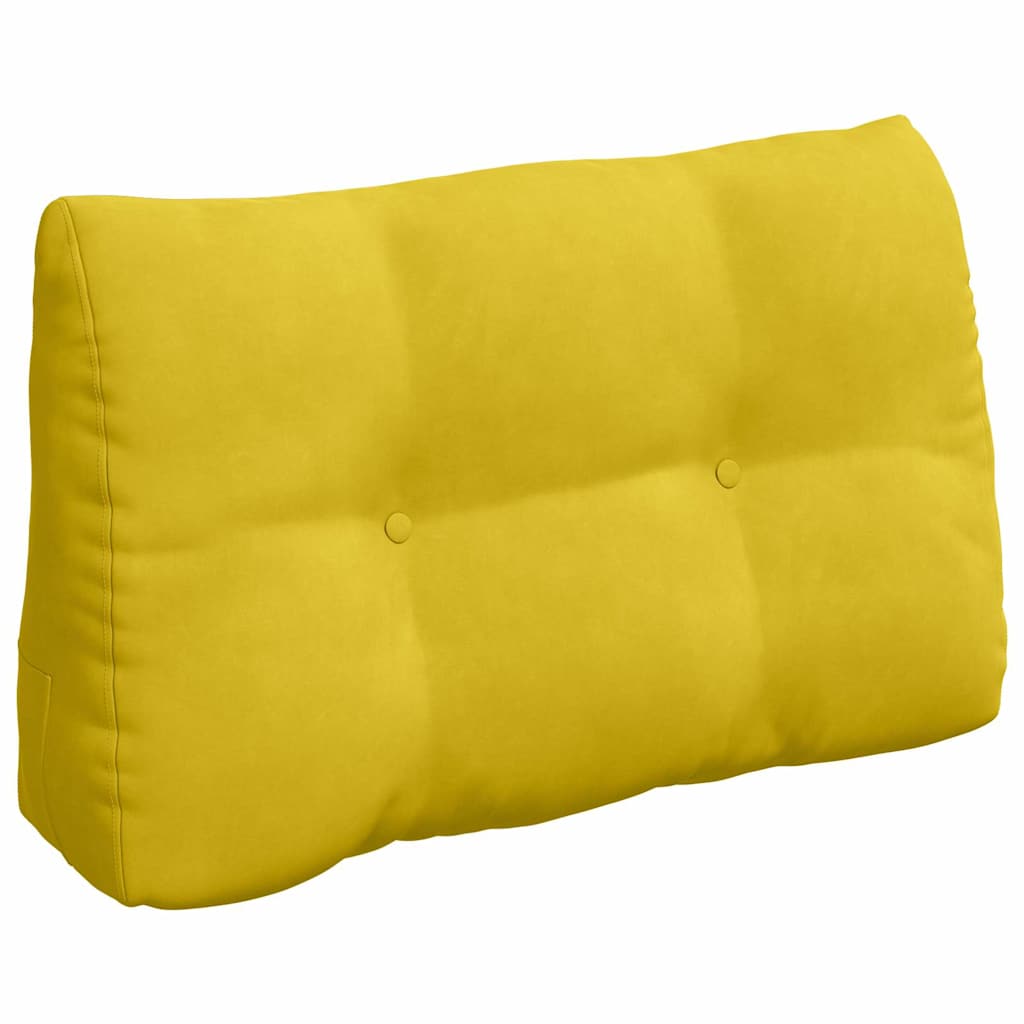 vidaXL Poduszka na plecy Żółty 80 x 24 x 50 cm Aksamit
