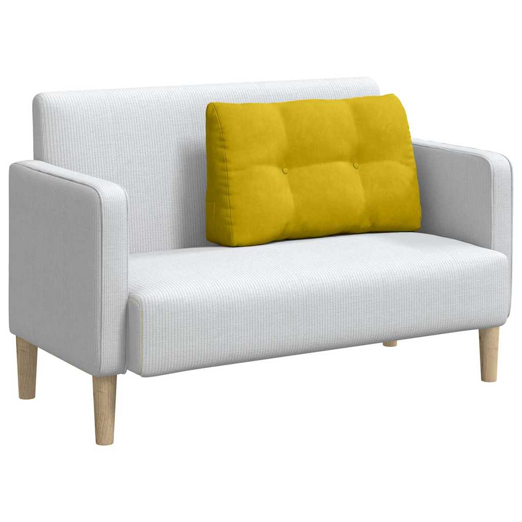 vidaXL Poduszka na plecy Żółty 80 x 24 x 50 cm Aksamit