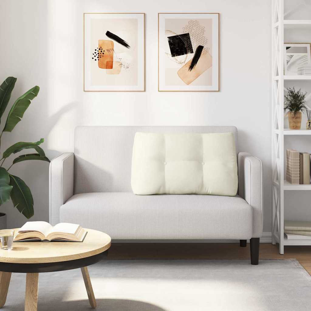 vidaXL Poduszka na plecy Kremowy 80 x 24 x 50 cm Aksamit