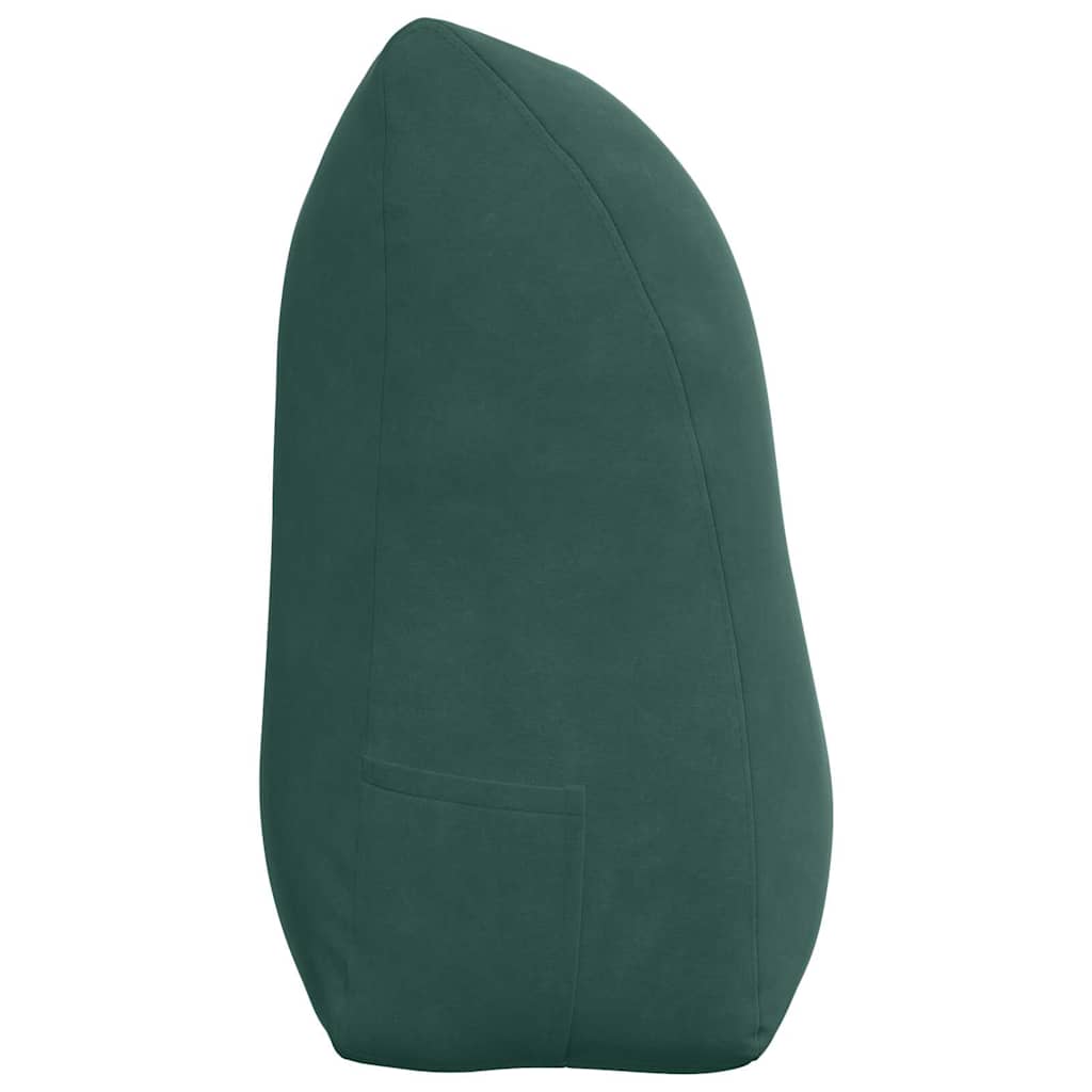 vidaXL Poduszka na plecy Ciemna zieleń 100 x 24 x 50 cm Aksamit