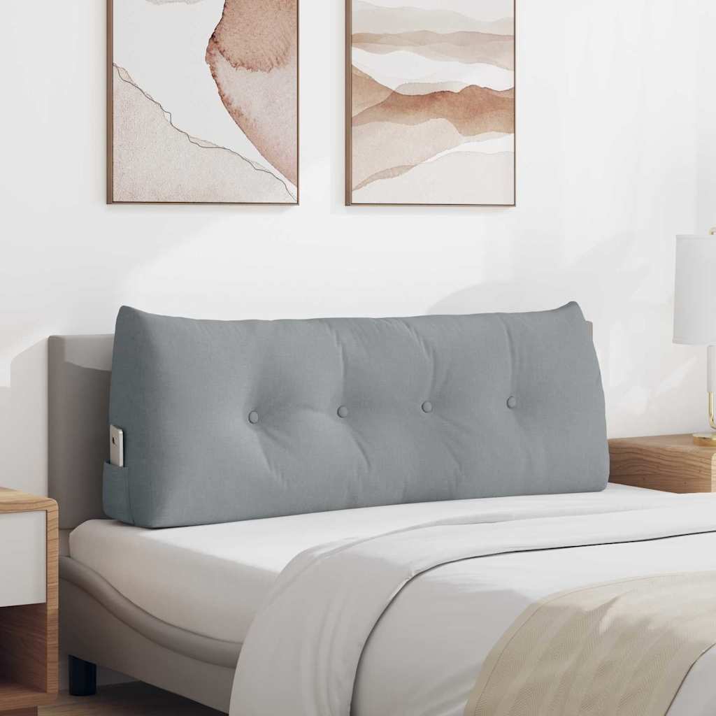 vidaXL Poduszka na plecy Jasnoszary 120 x 24 x 50 cm tkanina
