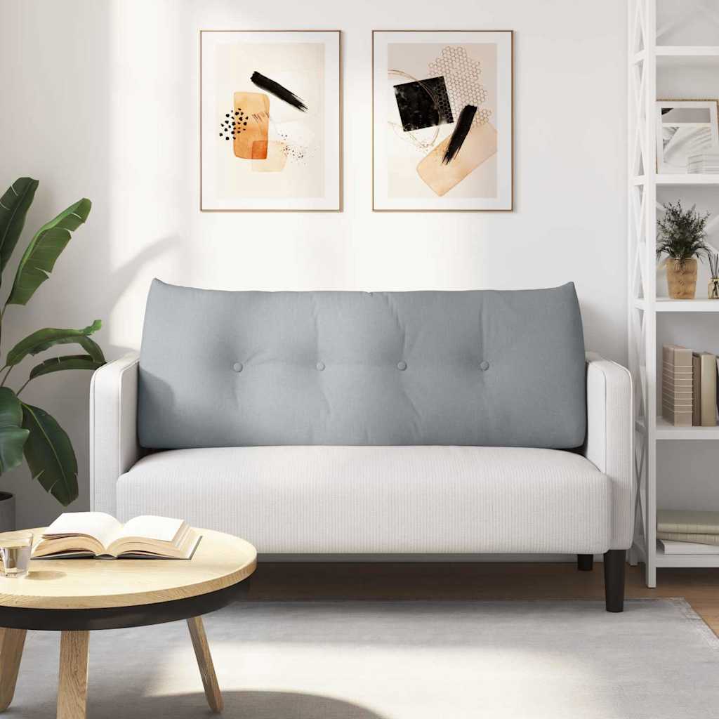 vidaXL Poduszka na plecy Jasnoszary 120 x 24 x 50 cm tkanina