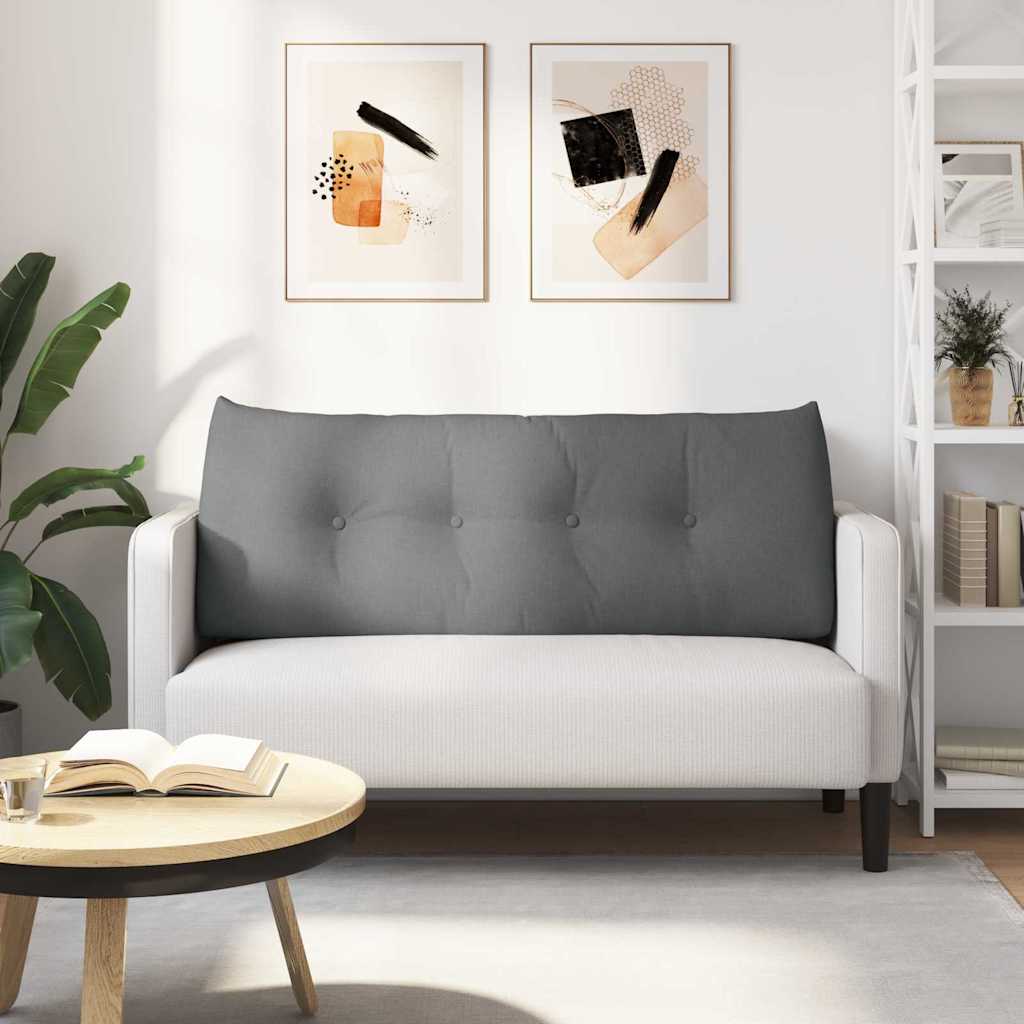 vidaXL Poduszka na plecy Ciemnoszary 120 x 24 x 50 cm tkanina
