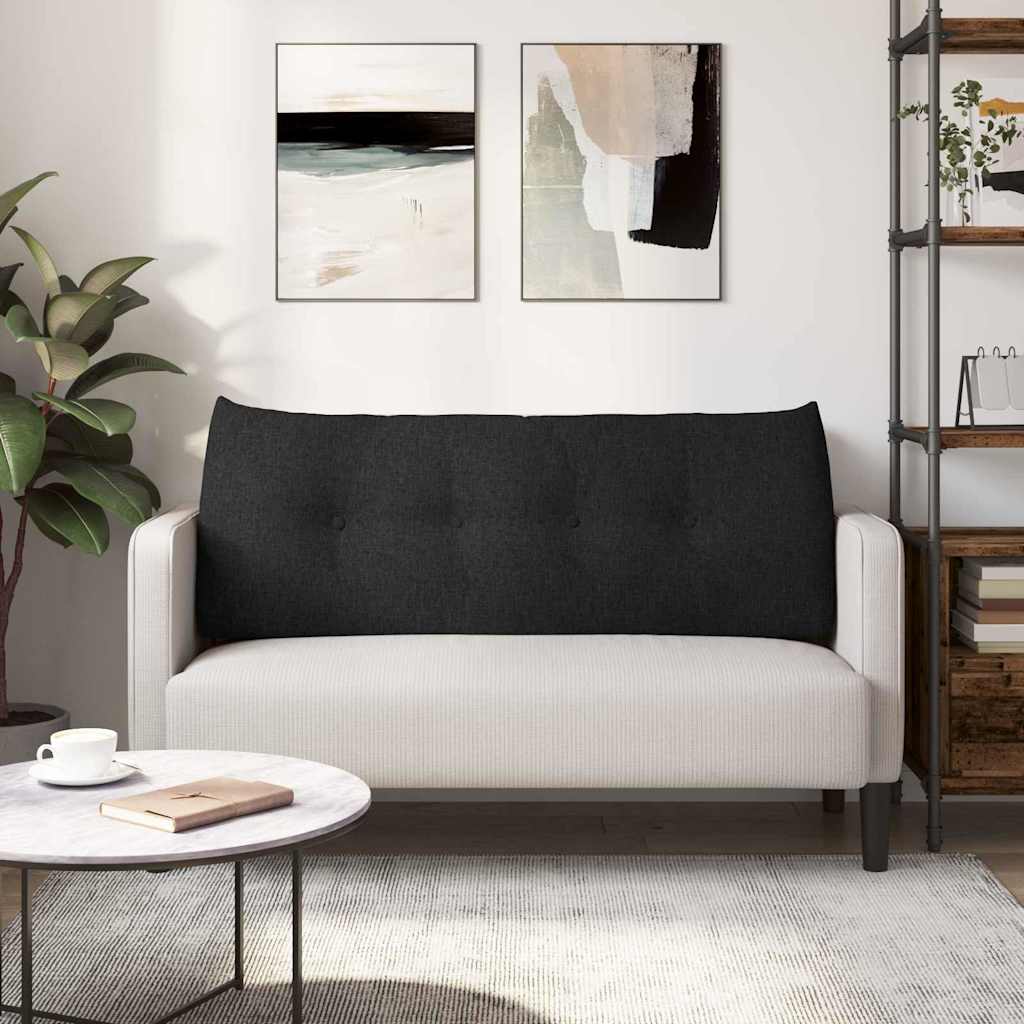 vidaXL Poduszka na plecy Czarny 120 x 24 x 50 cm tkanina
