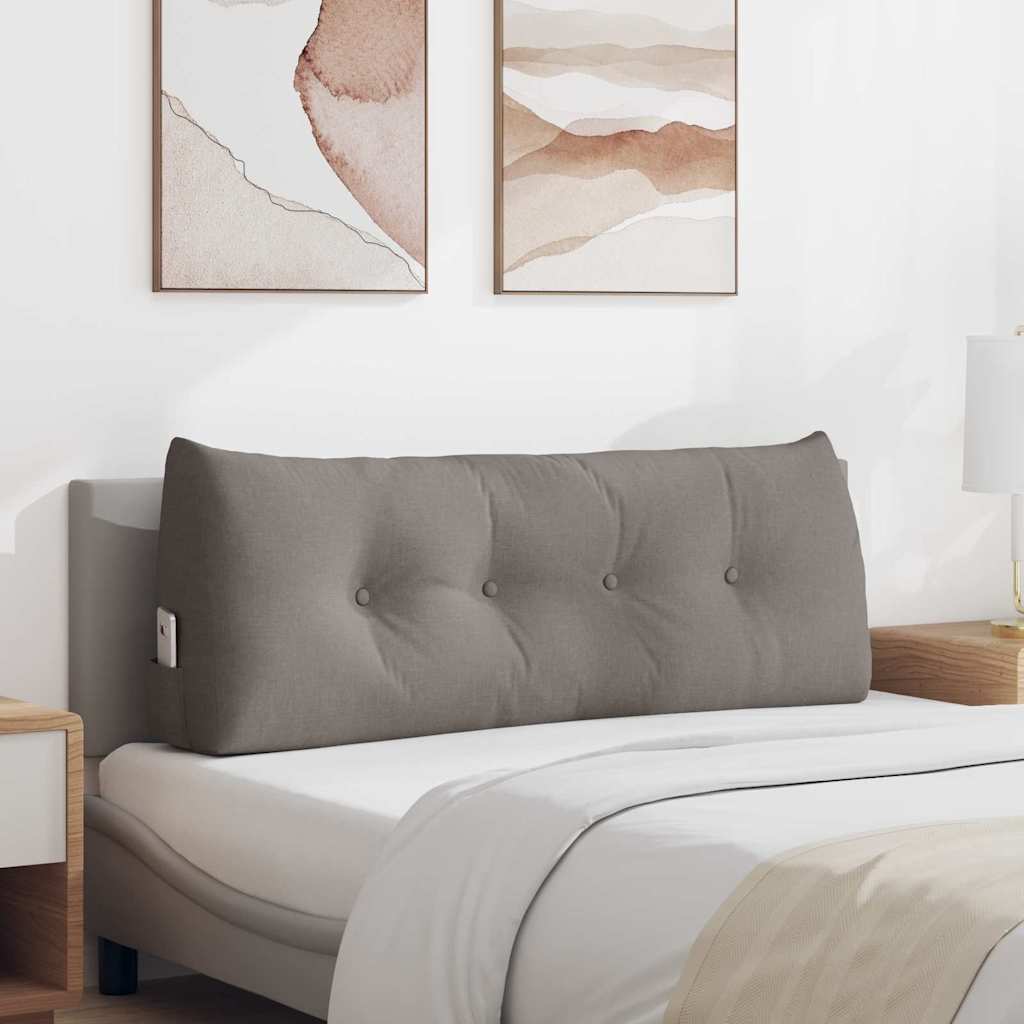 vidaXL Poduszka na plecy Ciemnoszary 120 x 24 x 50 cm tkanina
