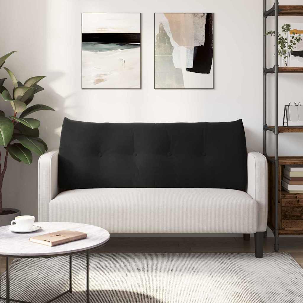 vidaXL Poduszka na plecy Czarny 120 x 24 x 50 cm Aksamit